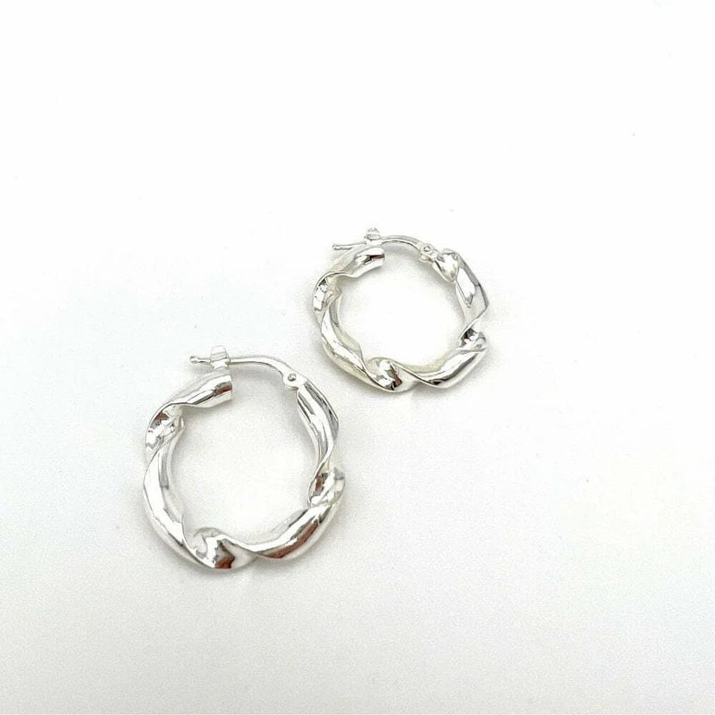 PREZIOSI ARGENTO-Orecchini Torchon Infinity in argento 925