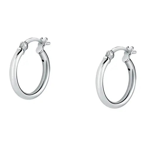 LUCA BARRA-Orecchini a Cerchio in Argento 925 15MM