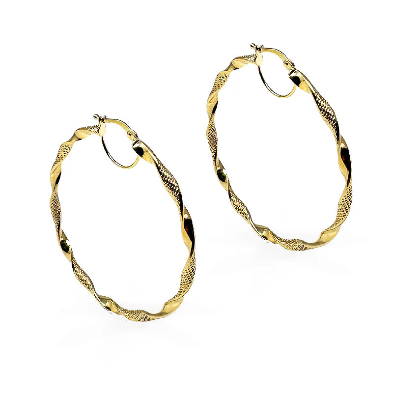FALCO GIOIELLI  - Cerchi intreccio in Oro18kt con trama design - Oro18kt - 3 gr.
