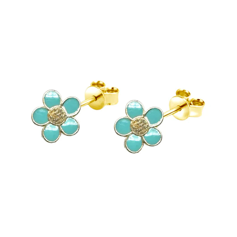 FALCO GIOIELLI - Orecchini "Fiori Colorati" in Oro18kt - 1 gr.