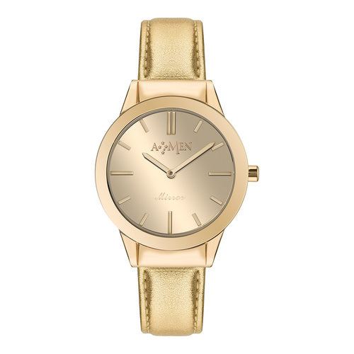 PREZIOSI ARGENTO 925- Orologio Mirror Dorato