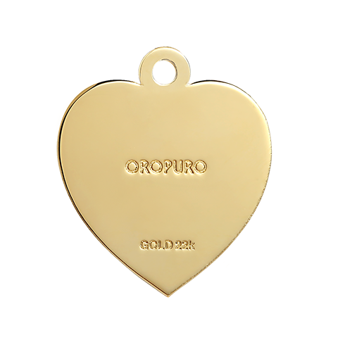 Ciondolo CUORE in oro 22k h 19mm