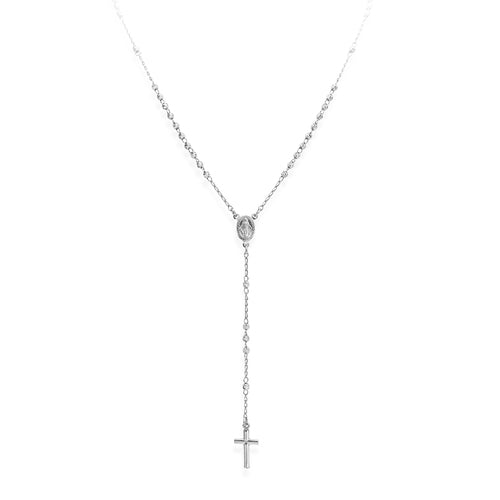 AMEN - Rosario Classico Argento Diamantato - CRO30BD