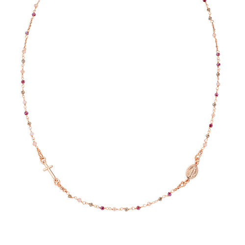 AMEN - Rosario Girocollo Cristalli Multicolor -