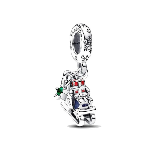Pandora-Charm Pendente Slitta di Natale