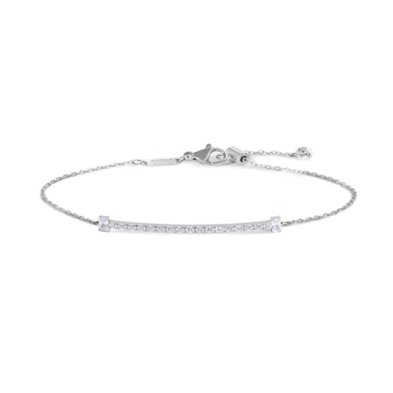 MARLU- Bracciale catena cutting cross zirconi centrali