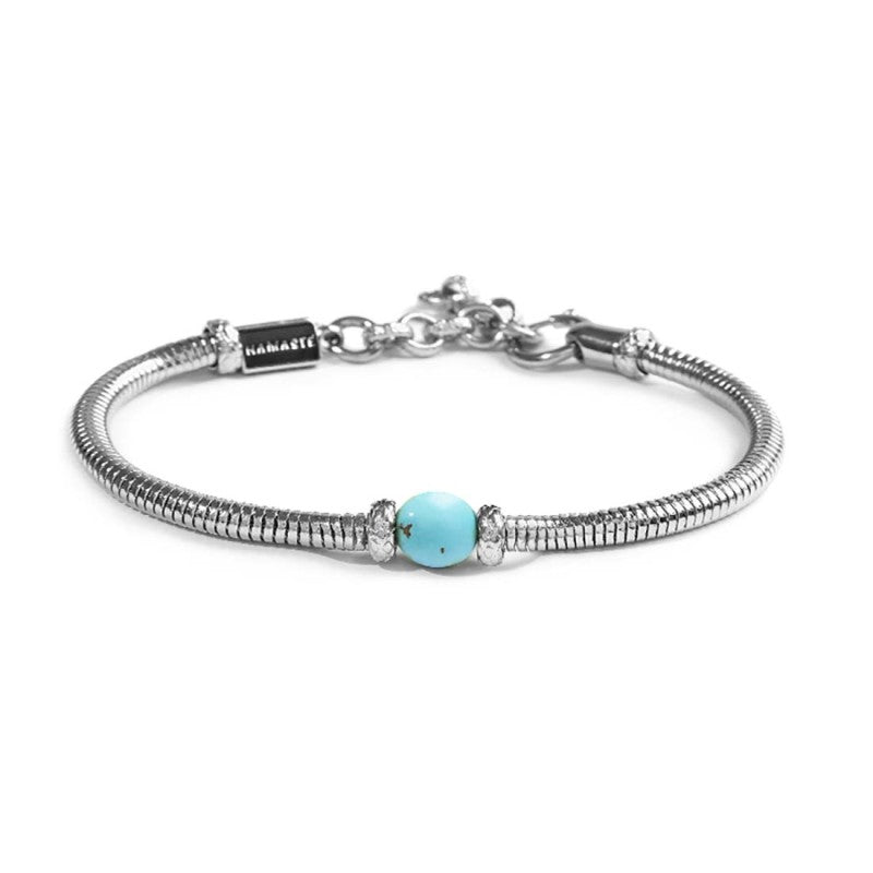 MARLU- Bracciale catena snake con sfera centrale