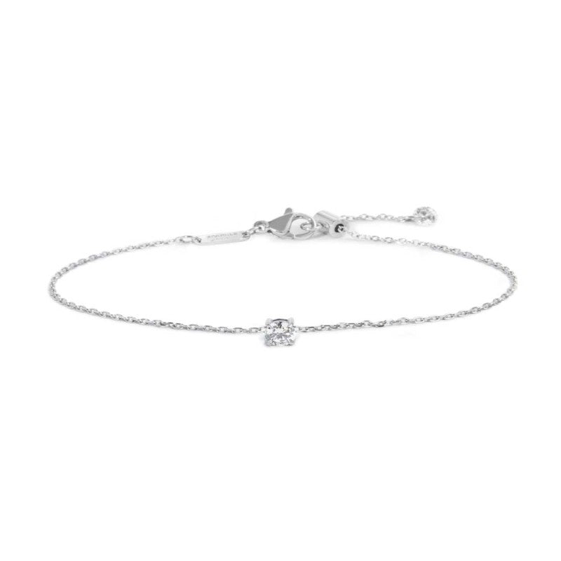 MARLU- Bracciale catena cutting cross zircone 4,25mm centrale